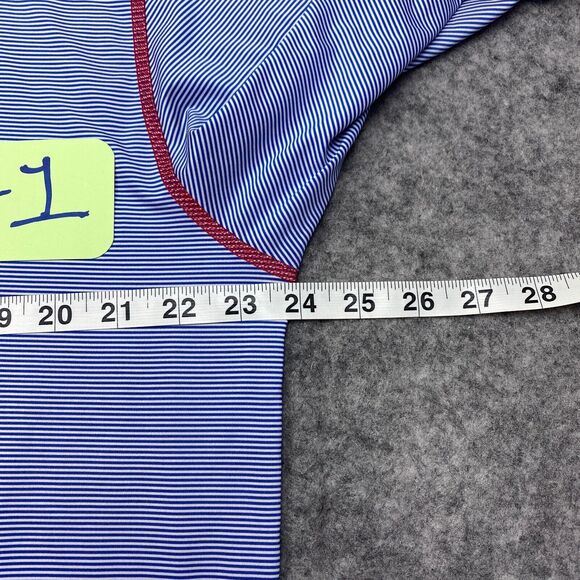 Footjoy Polo Shirt Mens Large Blue Red Pullover Performance Golf Casual - Picture 6 of 9